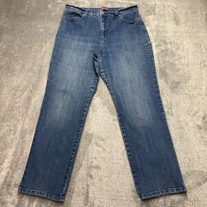 Gloria Vanderbilt Amanda Jeans Women 10 Blue Good High Rise Tapered Stretch